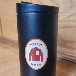 Patagonia Worn Wear X MiiR Tumbler Flip Traveler Lid Travel Mug - Black 12 oz